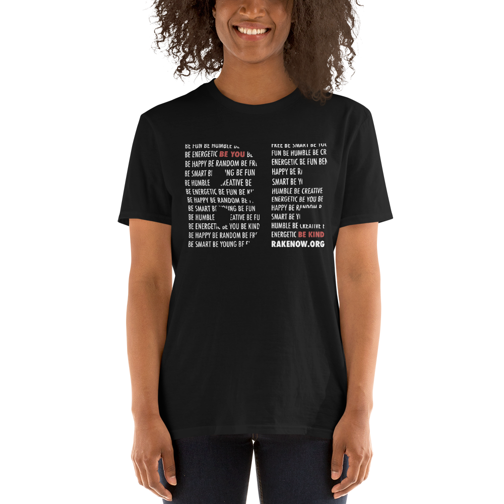 person wearing BE Short-Sleeve Unisex T-Shirt